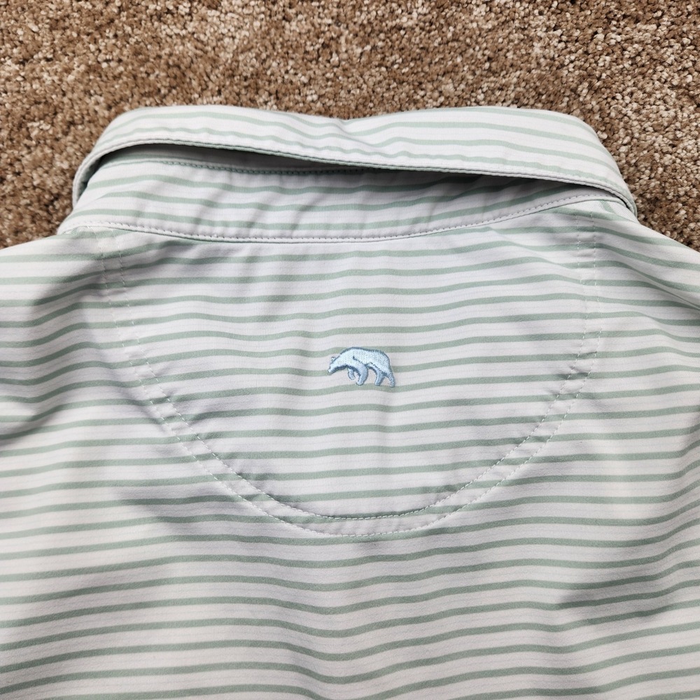 Onward Reserve Performance Polo Mens XXL‎ Sage Green White Striped Golf Shirt - Picture 6 of 6